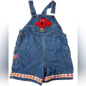 Vintage Clifford The Big Red Dog Shortalls